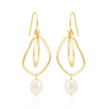 Cosmos Pearl Drop Earrings