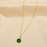 Lara Green Chalcedony Necklace
