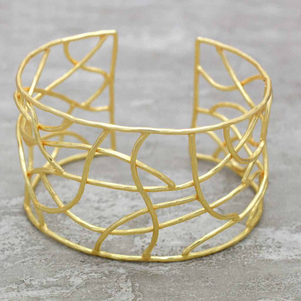 Modern Geometric Statement Bangle