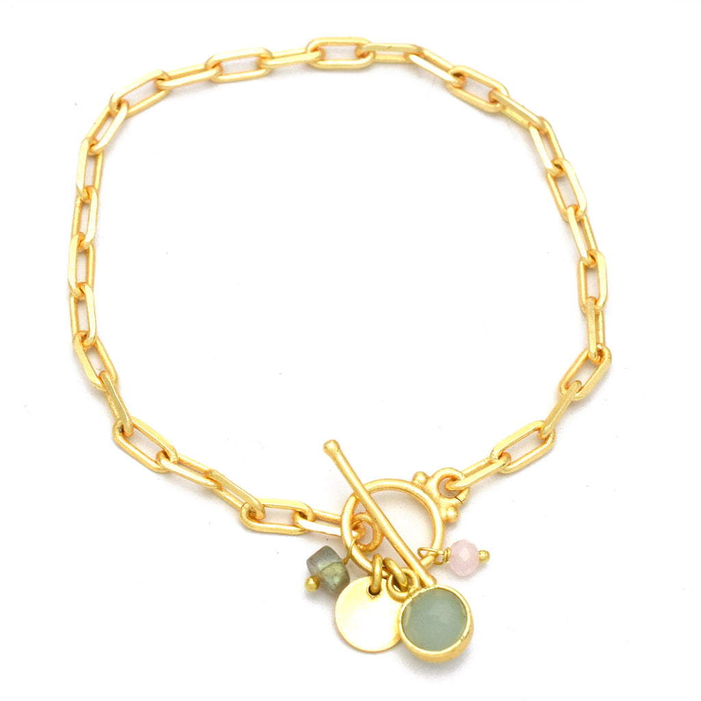 Everly Charm Paperclip Chain Bracelet