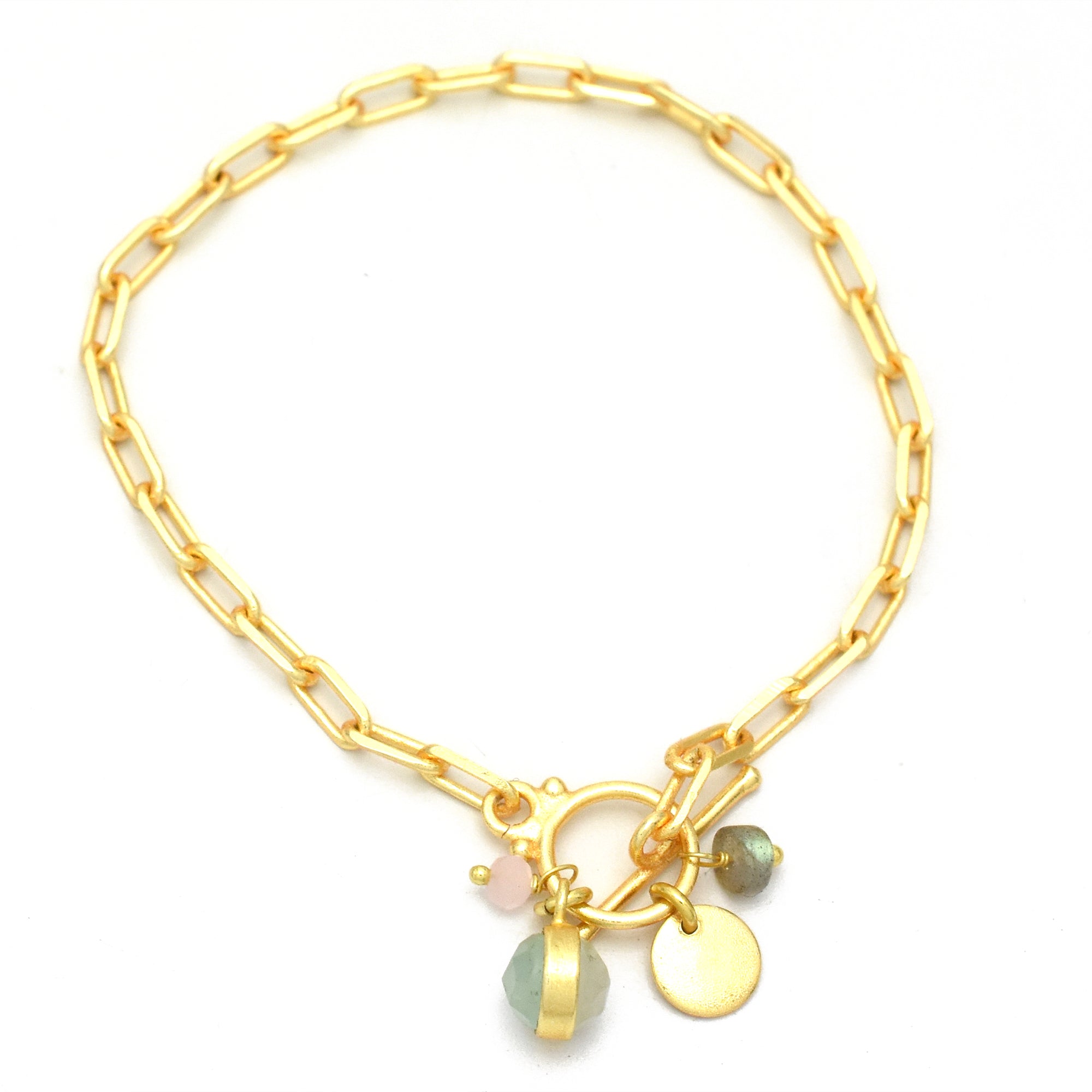 Everly Charm Paperclip Chain Bracelet