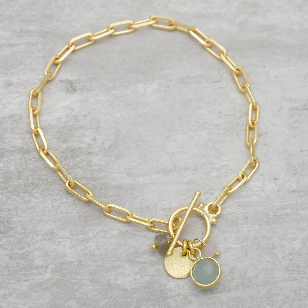 Everly Charm Paperclip Chain Bracelet