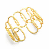 Brass 22k Gold Plated Hammered Adjustable Bangles