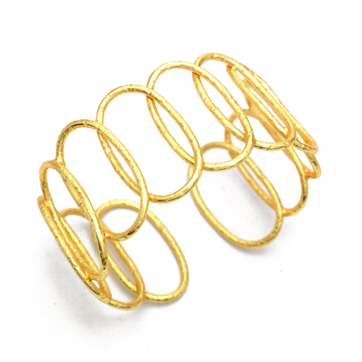 Hammered Adjustable Bangles - La Vitá Jewels
