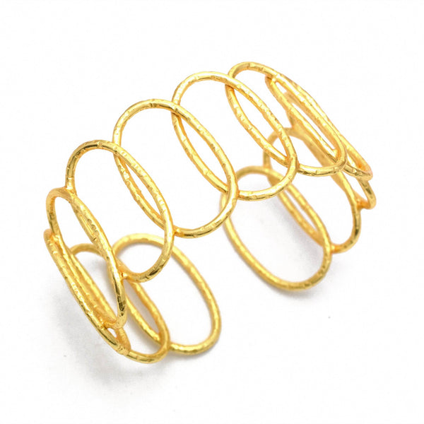 Hammered Adjustable Bangles - La Vitá Jewels