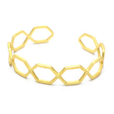 Geometric Hexagon Open Cuff Bracelet