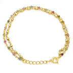 Bohemian Petite Multi-Stone Double Layer Bracelet