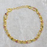 Bohemian Petite Multi-Stone Double Layer Bracelet