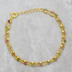 Bohemian Petite Multi-Stone Double Layer Bracelet