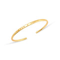 Peace & Love Engraved Minimalist Cuff