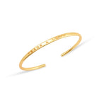 Peace & Love Engraved Minimalist Cuff