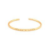 Peace & Love Engraved Minimalist Cuff