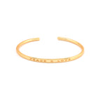 Peace & Love Engraved Minimalist Cuff