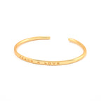 Peace & Love Engraved Minimalist Cuff
