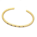 Hammered Stardust Inset Open Cuff