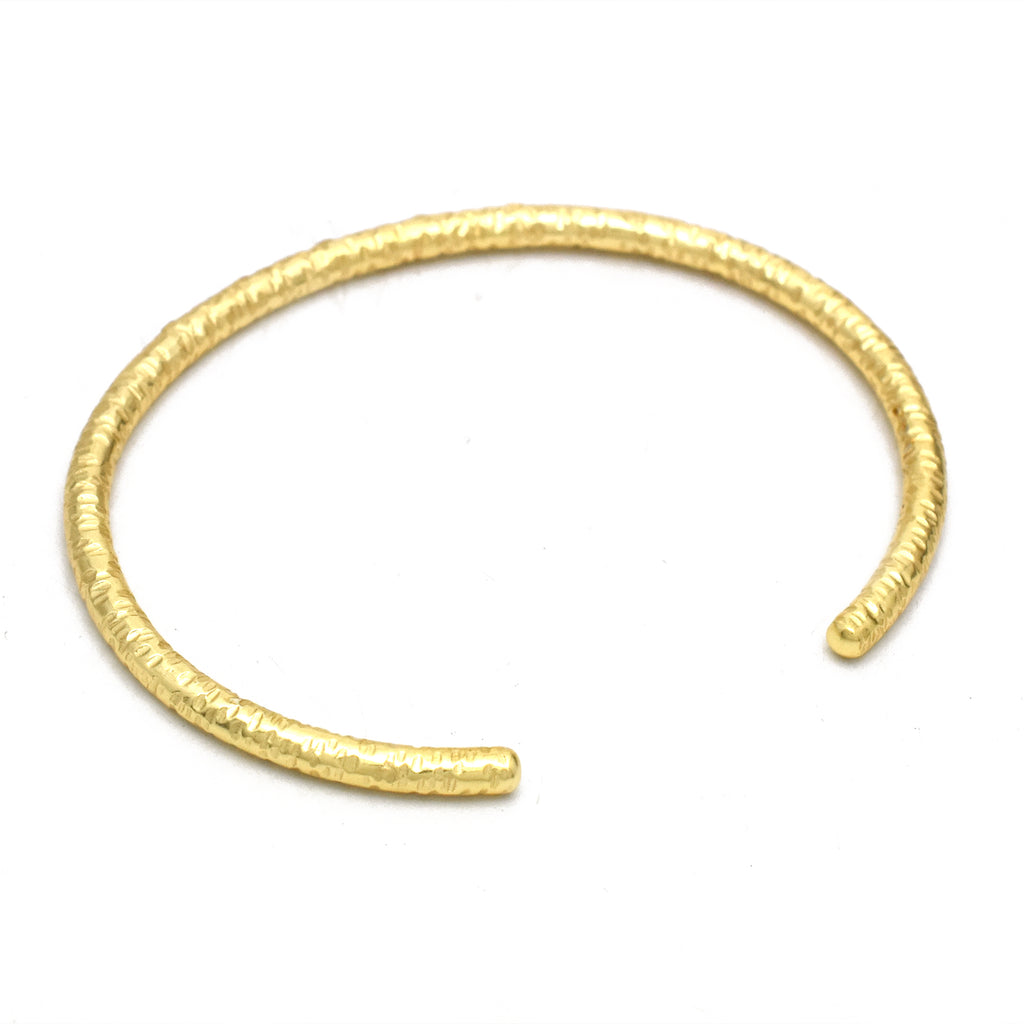 Hammered Stardust Inset Open Cuff