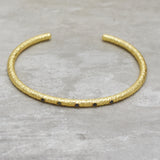 Hammered Stardust Inset Open Cuff