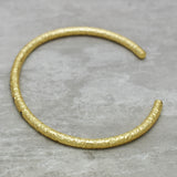 Hammered Stardust Inset Open Cuff
