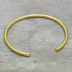 Hammered Stardust Inset Open Cuff