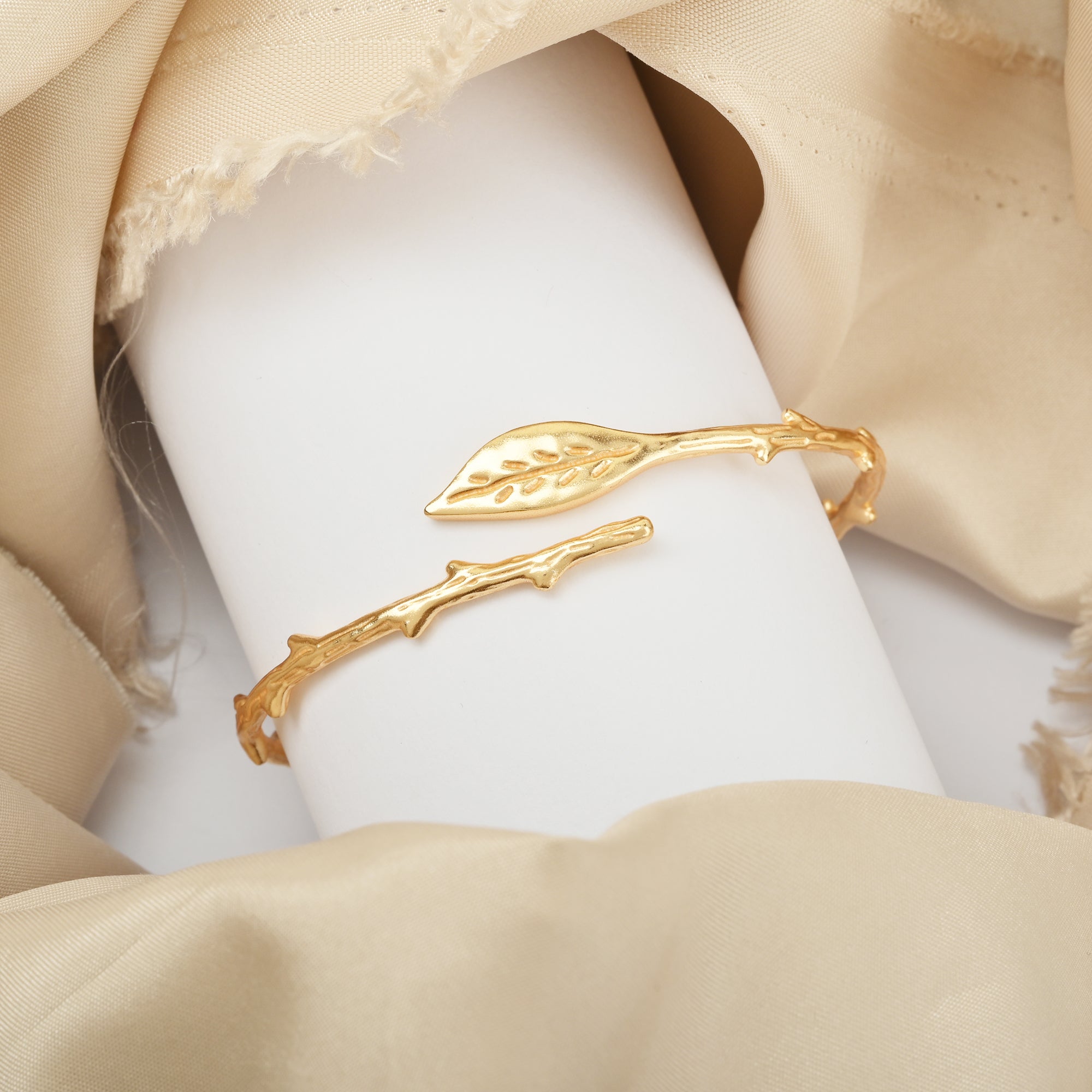Gemini said Artemis Woodland Leaf Bypass Cuff