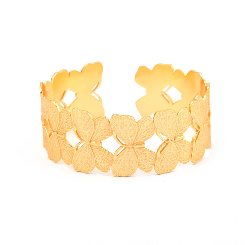 Gold Butterfly Adjustable Statement Bangle