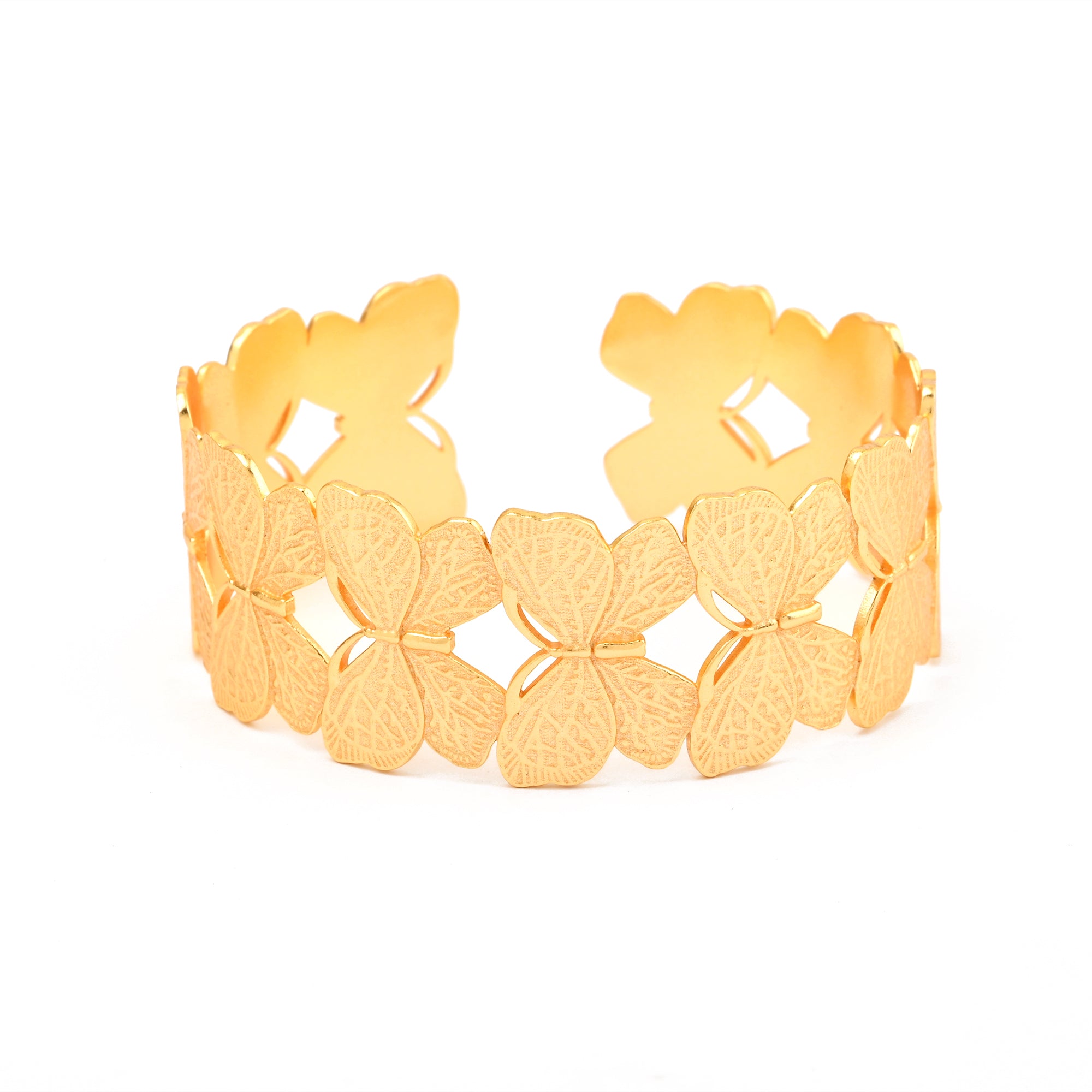 Gold Butterfly Adjustable Statement Bangle