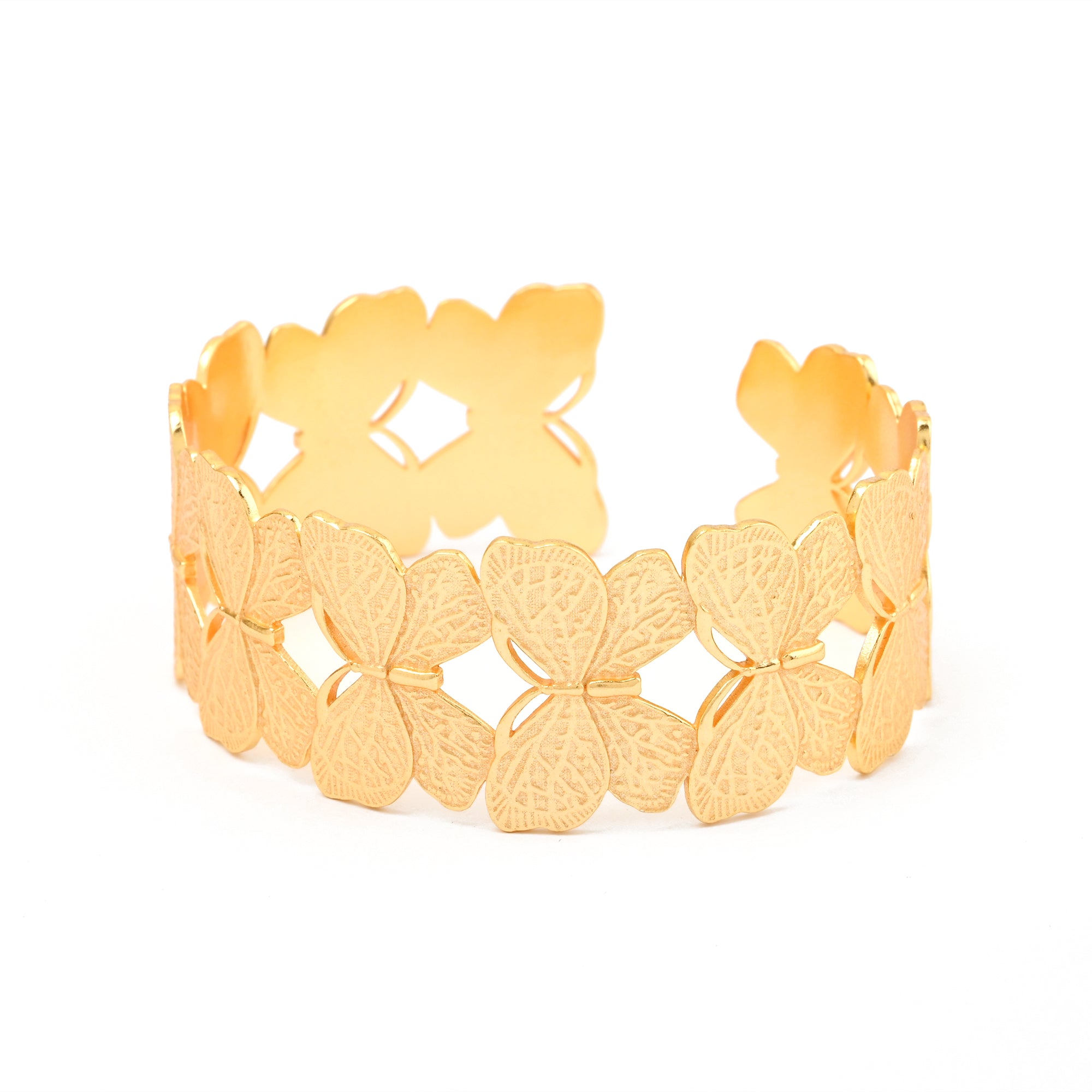 Gold Butterfly Adjustable Statement Bangle