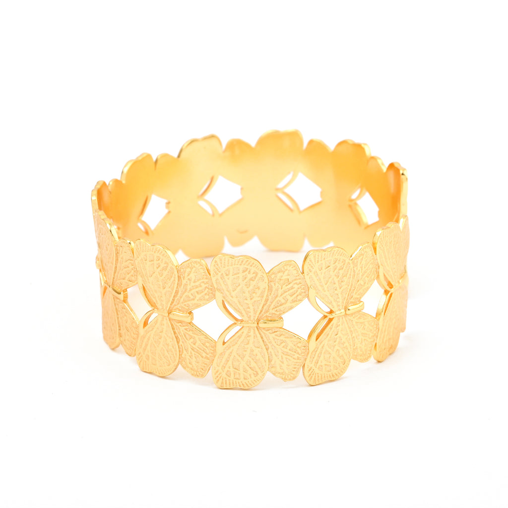 Gold Butterfly Adjustable Statement Bangle