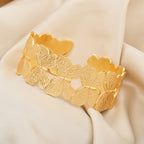 Gold Butterfly Adjustable Statement Bangle