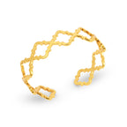 Gold Clover Cuff Bracelet