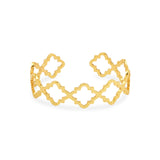 Gold Clover Cuff Bracelet