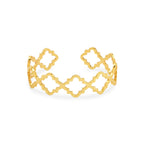 Gold Clover Cuff Bracelet