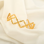 Gold Clover Cuff Bracelet