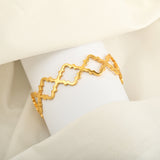 Gold Clover Cuff Bracelet