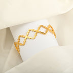 Gold Clover Cuff Bracelet
