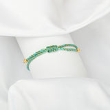 Golden Butterfly Adjustable Bracelets with Blue Thread