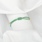 Golden Butterfly Adjustable Bracelets with Blue Thread
