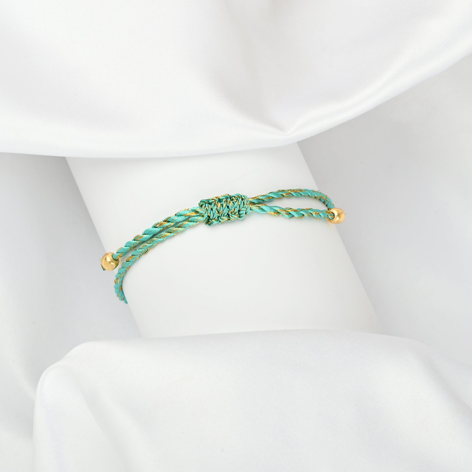 Golden Butterfly Adjustable Bracelets with Blue Thread