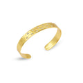 Gold Minimalist Cuff Bracelet with White CZ Accents