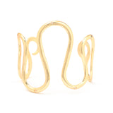 Sculpted Wave Statement Bracelet