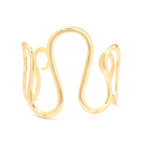 Sculpted Wave Statement Bracelet