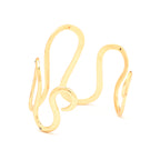 Sculpted Wave Statement Bracelet