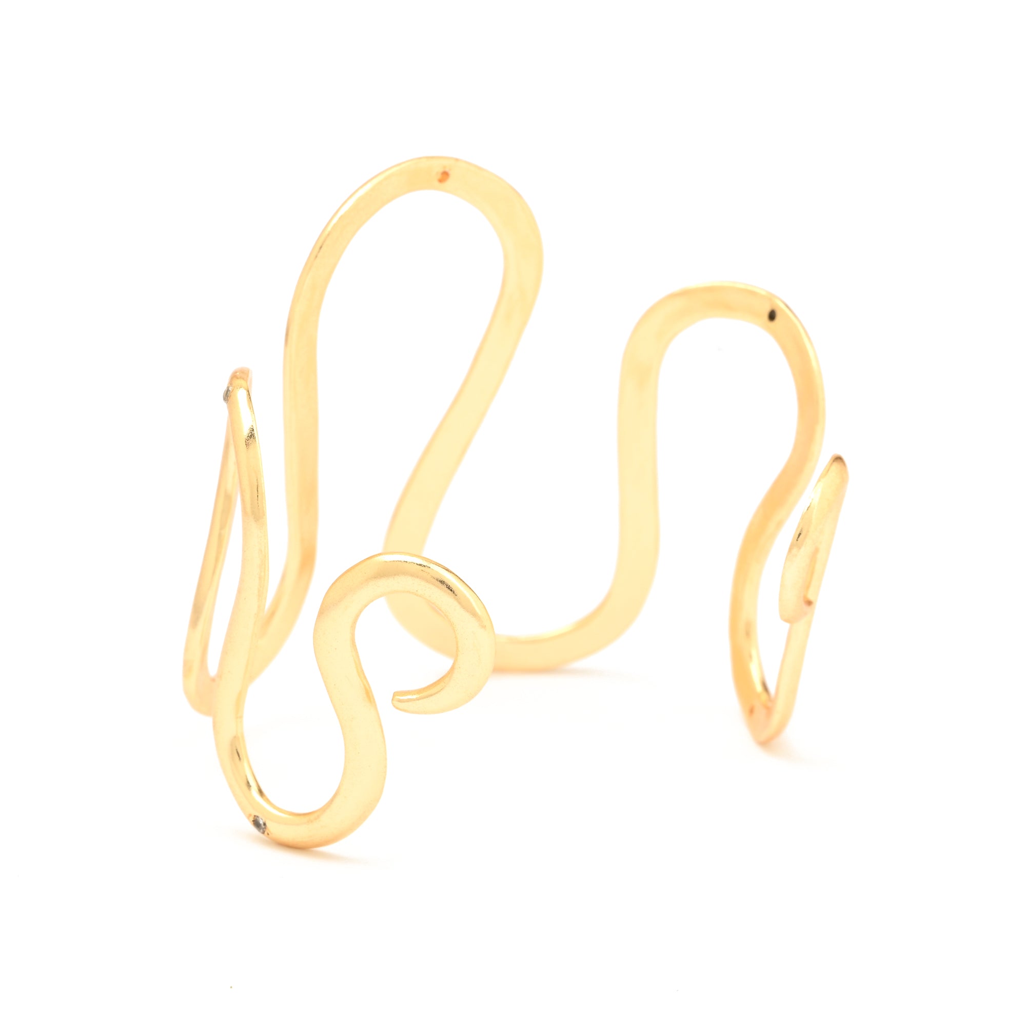 Sculpted Wave Statement Bracelet