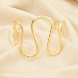 Sculpted Wave Statement Bracelet