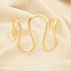 Sculpted Wave Statement Bracelet
