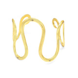 Sculpted Wave Statement Bracelet
