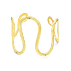 Sculpted Wave Statement Bracelet