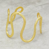 Sculpted Wave Statement Bracelet