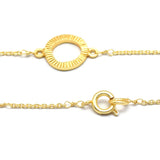 Brass Gold Plated 4 Round Metal Disc Chain Bracelets