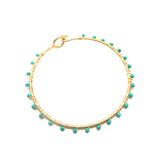 Brass Gold Plated Turquoise Gemstone Bracelets